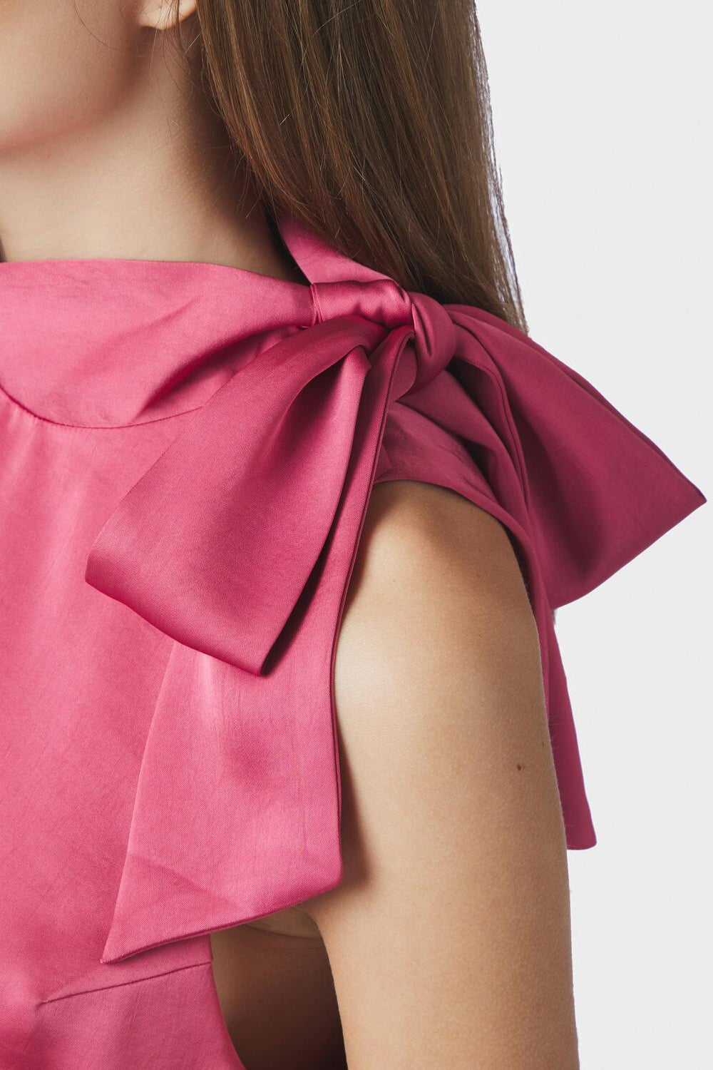 Veda Heavy Sateen top - Cherry Pink